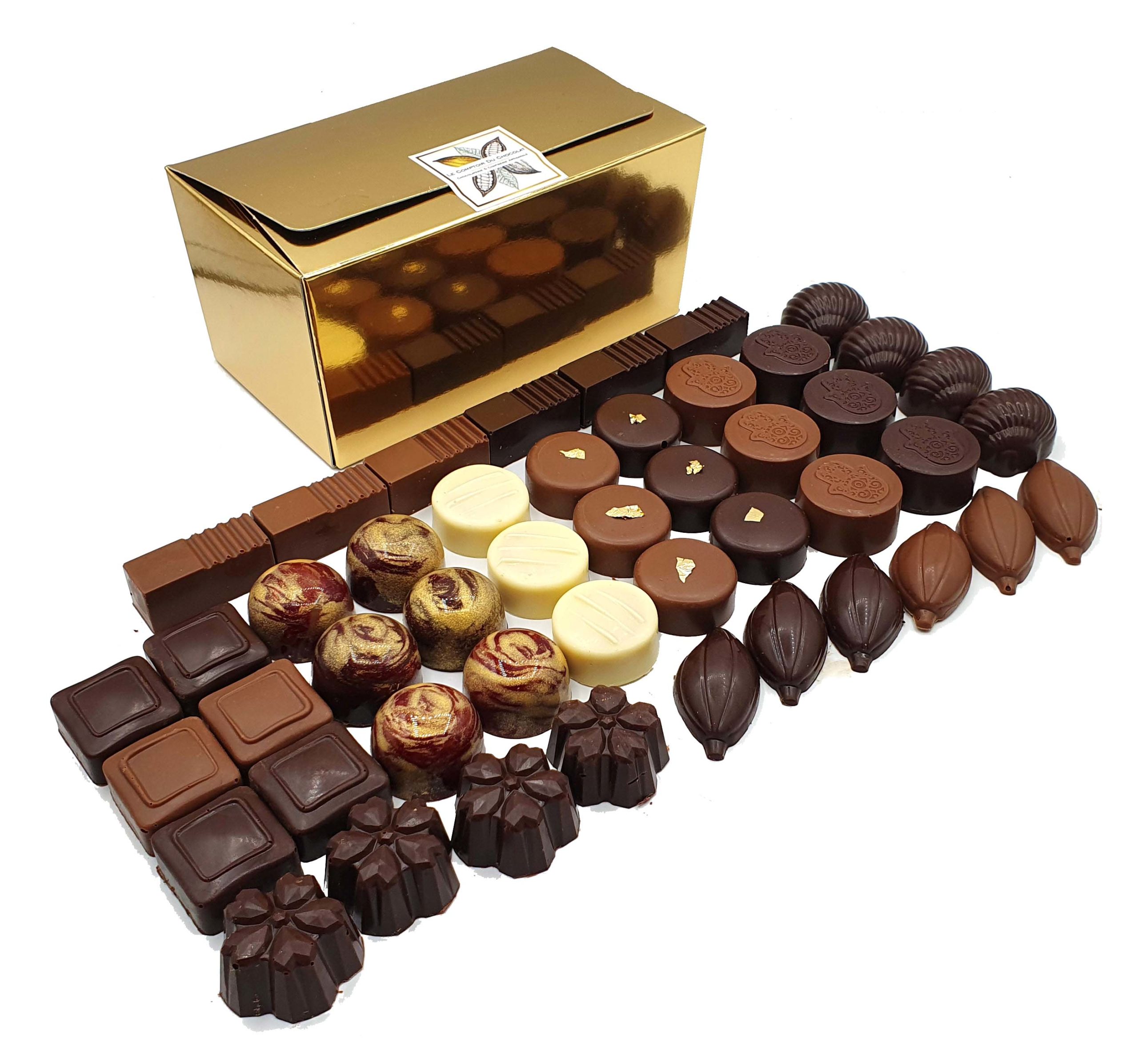 Ballotin De Chocolat Artisanal - 500 Gr Assortiment De 48 Pièces ...